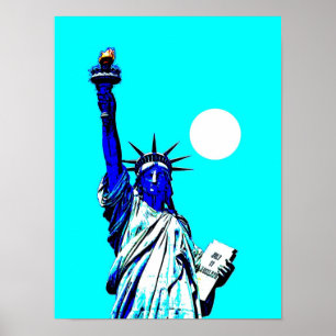 Poster d'art pop Statue de la Liberté