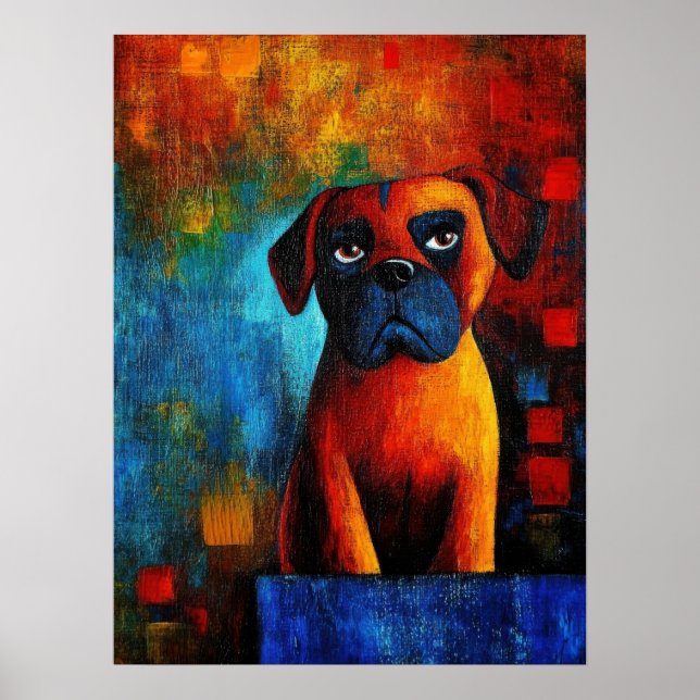 Poster d'art Portrait de chien (Devant)