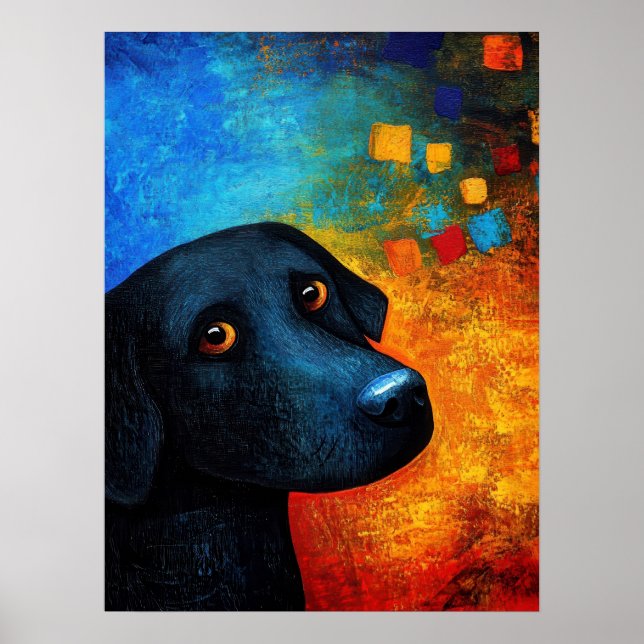 Poster d'art Portrait de chien (Devant)