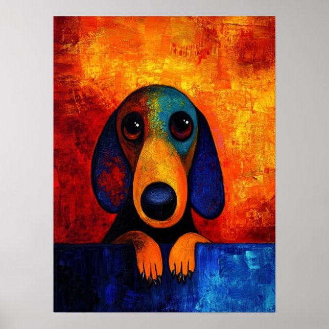 Poster d'art Portrait de chien (Devant)