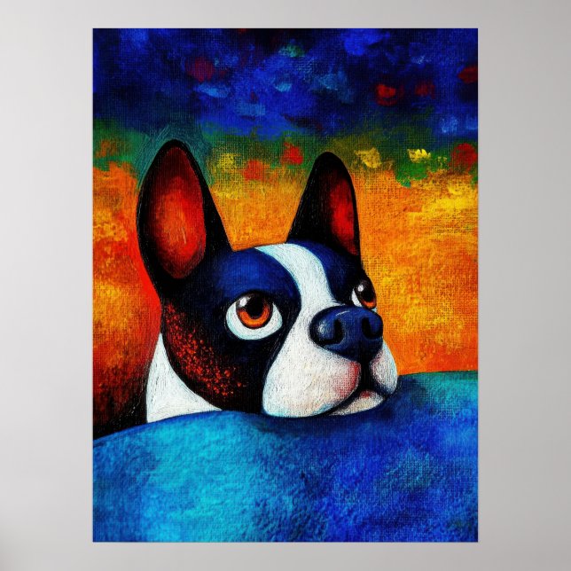 Poster d'art Portrait de chien (Devant)