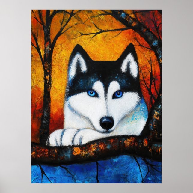 Poster d'art Portrait de chien (Devant)