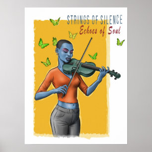 Poster d'art pour filles violon