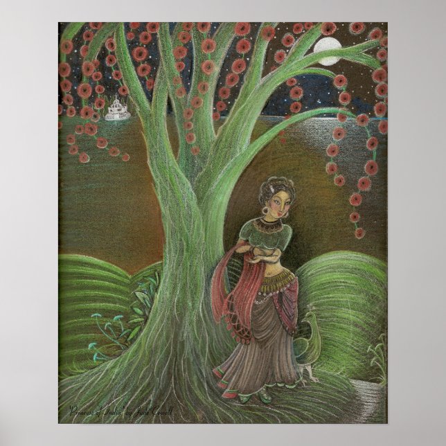Poster d'art "Princesse de l'Inde" en bronze matte (Devant)
