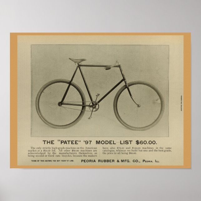 Poster d'art publicitaire de Patee Bicycle Magazin (Devant)