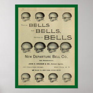 Poster d'art publicitaire du magazine Vélo Bells 1