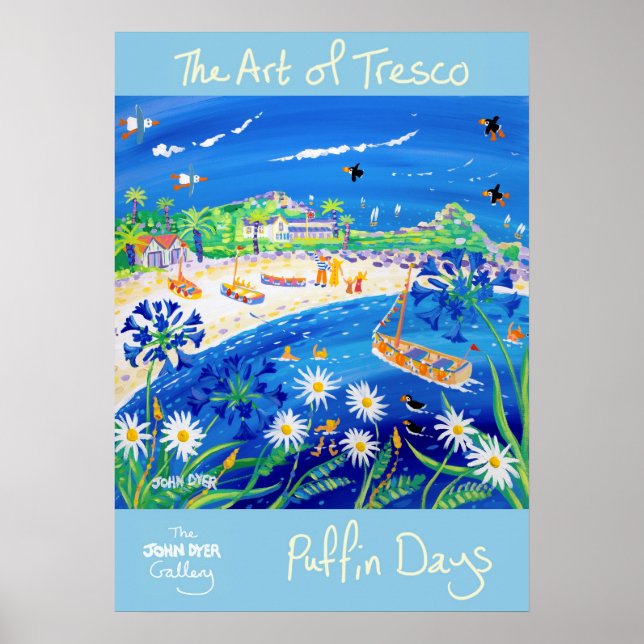 Poster d'art : Puffin Days, Art of Tresco (Devant)