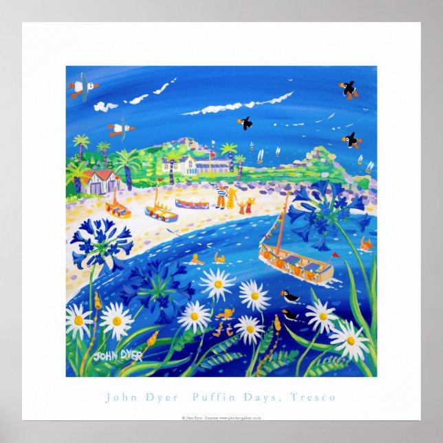 Poster d'art : Puffin days, Tresco (Devant)