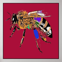 Poster d'art Red Bee Pop