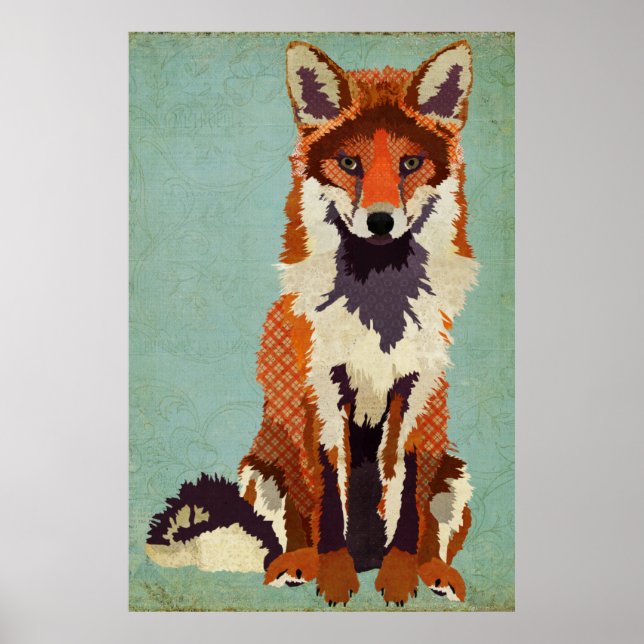Poster d'art Red & Violet Fox (Devant)