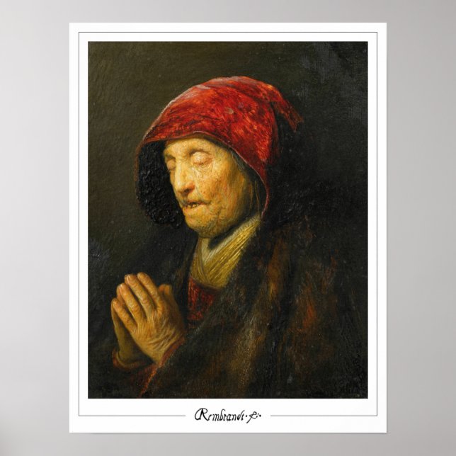 Poster d'art Rembrandt van Rijn Zedign #10 (Devant)