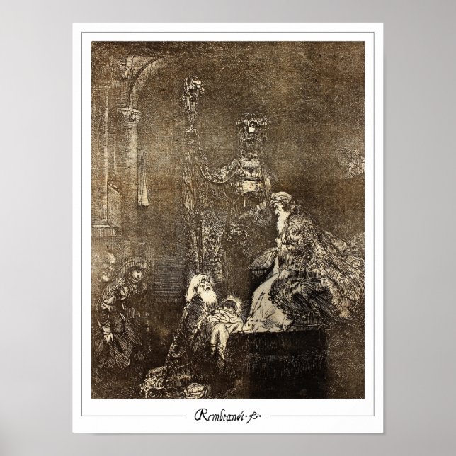Poster d'art Rembrandt van Rijn Zedign #105 (Devant)