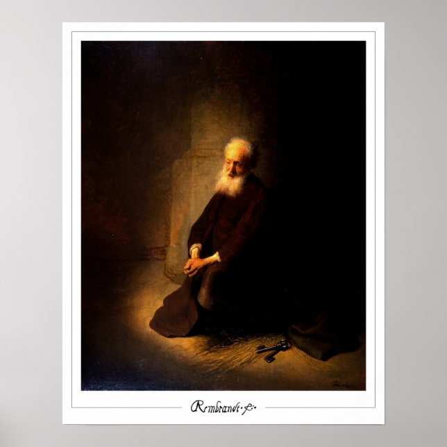 Poster d'art Rembrandt van Rijn Zedign #144 (Devant)