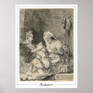 Poster d'art Rembrandt van Rijn Zedign #235