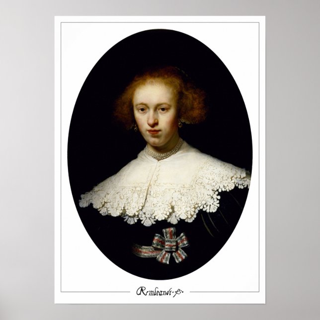 Poster d'art Rembrandt van Rijn Zedign #252 (Devant)