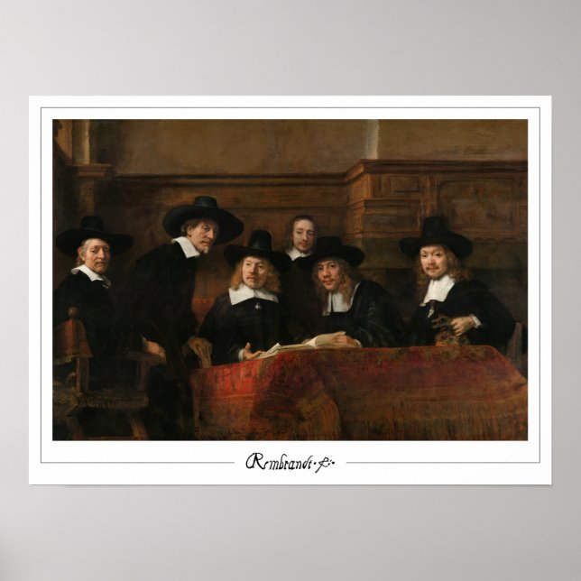 Poster d'art Rembrandt van Rijn Zedign #354 (Devant)