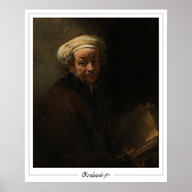 Poster d'art Rembrandt van Rijn Zedign #373 (Devant)