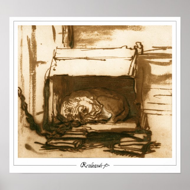 Poster d'art Rembrandt van Rijn Zedign #431 (Devant)