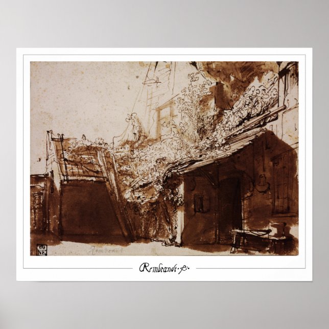 Poster d'art Rembrandt van Rijn Zedign #464 (Devant)