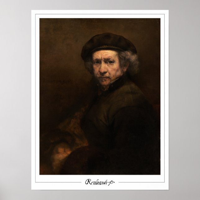 Poster d'art Rembrandt van Rijn Zedign #543 (Devant)