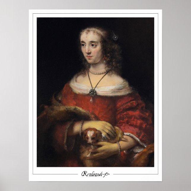 Poster d'art Rembrandt van Rijn Zedign #6 (Devant)