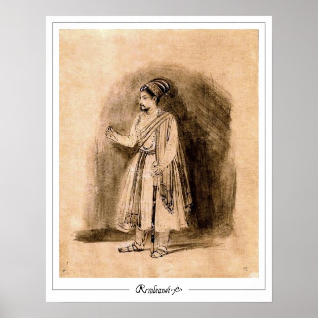 Poster d'art Rembrandt van Rijn Zedign #681 (Devant)