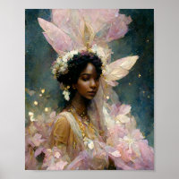 Poster d'art rose Fae 6 Imaginaires