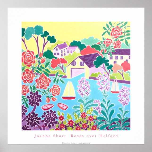 Poster d'art : Roses sur Helford, Cornwall (Devant)