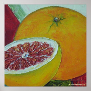 Poster d'Art Rouge Grapefruit