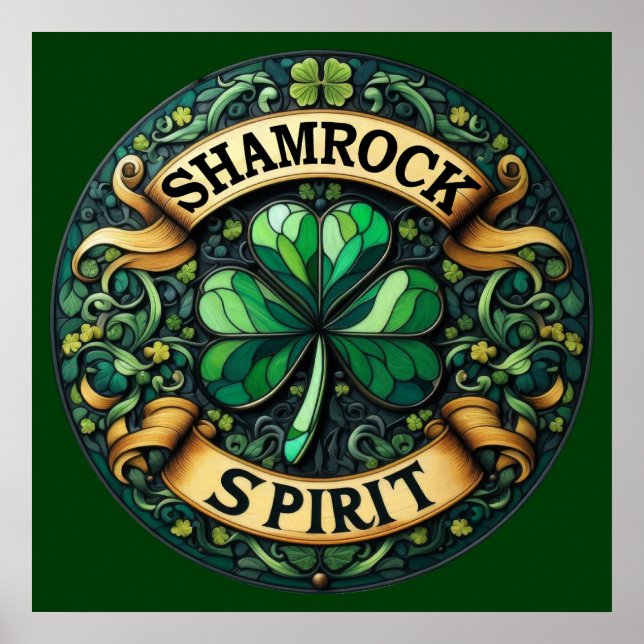 Poster d'art shamrock Spirit (Devant)
