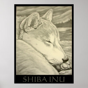 Poster d'art Shiba Inu Poster d'art Chien Shiba In