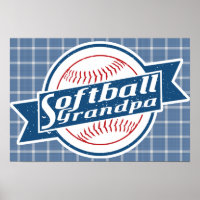 Poster d'Art Softball Grand-pa
