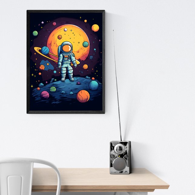 Poster d'art Space Explorer (Créateur téléchargé)