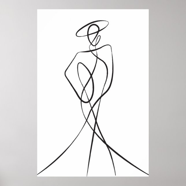 Poster d'art stylish Woman Line (Devant)
