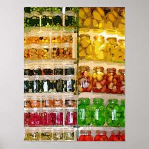 Poster d'art sur la conservation des aliments pour