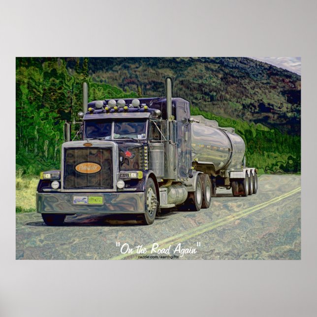 Poster d'art sur le transport routier de camion-ci (Devant)