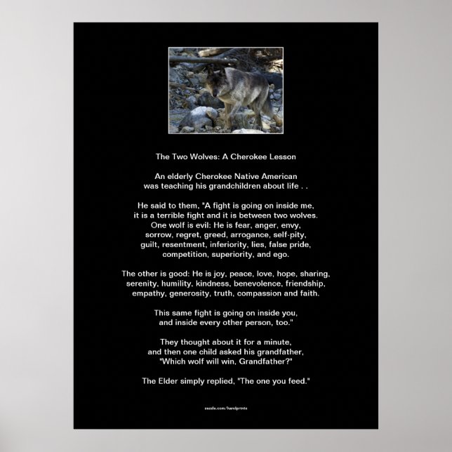 Poster d'art TLE TALE DES DEUX LOUPS (Devant)