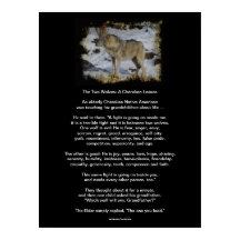 Poster d'art TLE TALE DES DEUX LOUPS