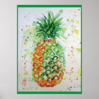 Poster d'Art Tropical sur l'ananas