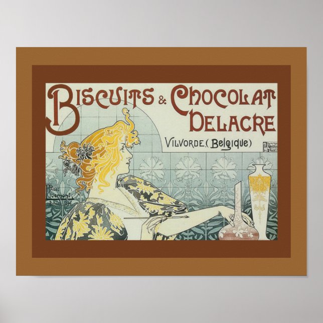 Poster d'Art Vintage Ad French Cookies (Devant)