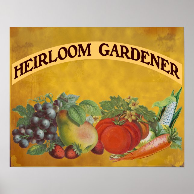 Poster d'art Vintage Heirloom Gardener (Devant)