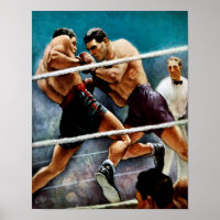 Poster d'art vintage Joe Lewis vs Max Schmeling