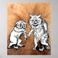 Poster d'art vintage Louis Wain Magic Cats