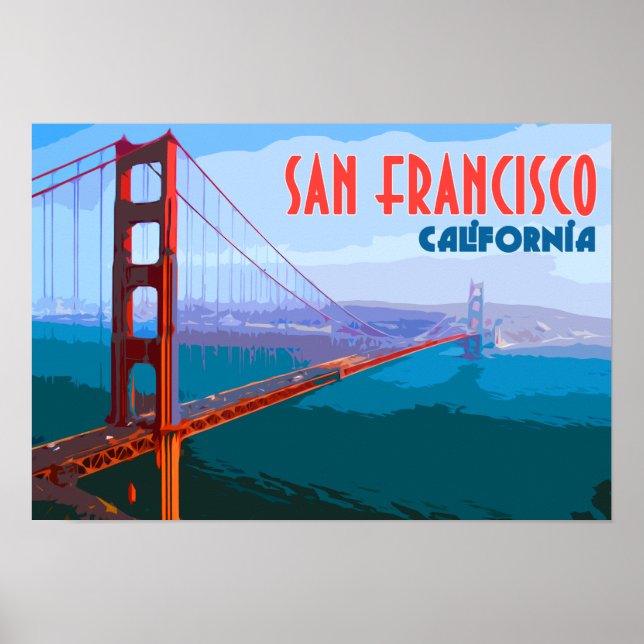 Poster d'art Vintage voyage de San Francisco (Devant)