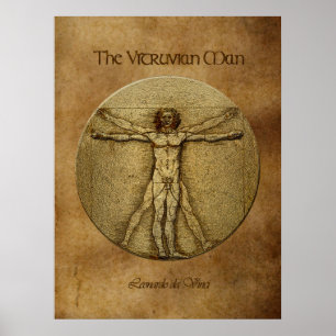 Poster d'art VITRUVIAN MAN Leonardo Da Vinci
