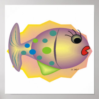 Poster d'art Whimsical Fish par Gail Gabel