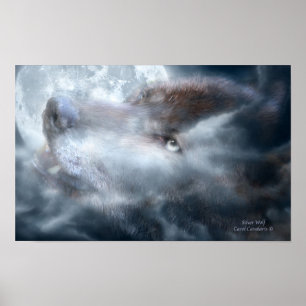 Poster d'art Wolf Argent