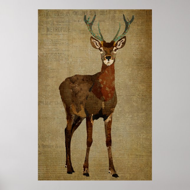 Poster d'art Woodsy Elk (Devant)