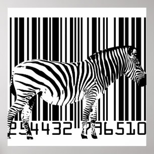 Poster d'art Zebra Barcode