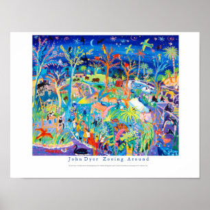 Poster D'Art : Zooing Autour. Zoo de Newquay. Darw